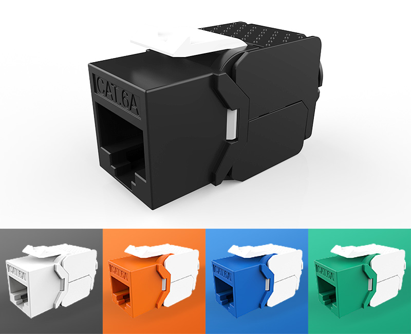 英曼-超六類免打網絡模塊，RJ45連接器Network keystone jack