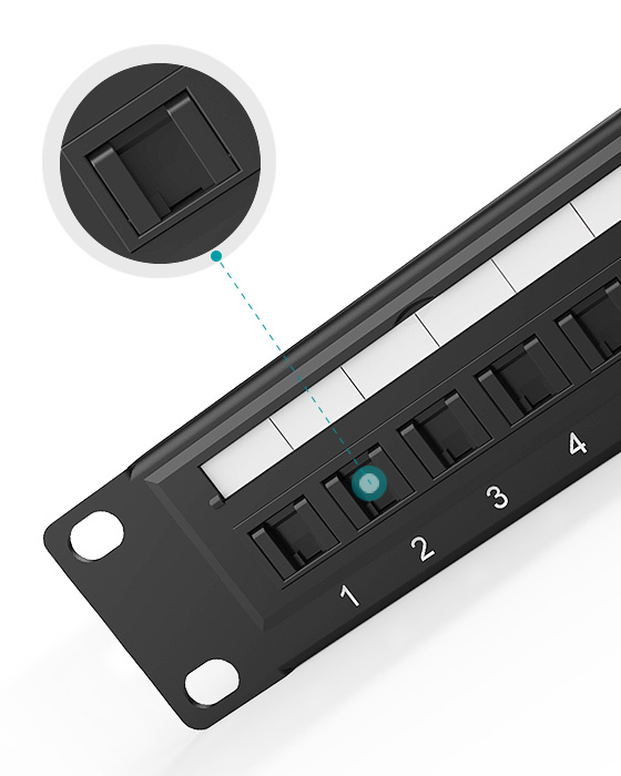 1U 24 Ports Network Patch Panel