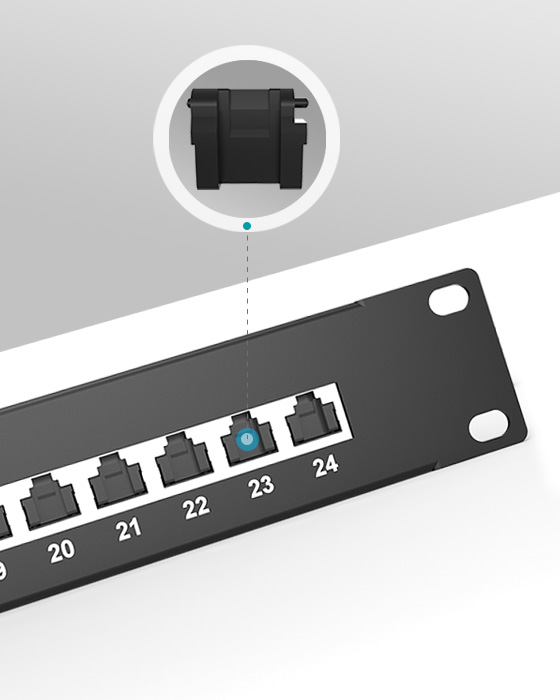 1U 24 Ports Network Patch Panel