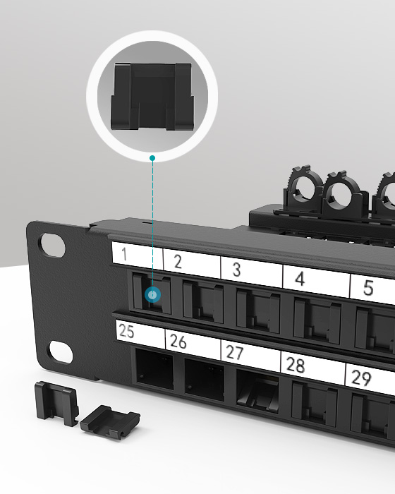 1U48口-防塵網絡配線架