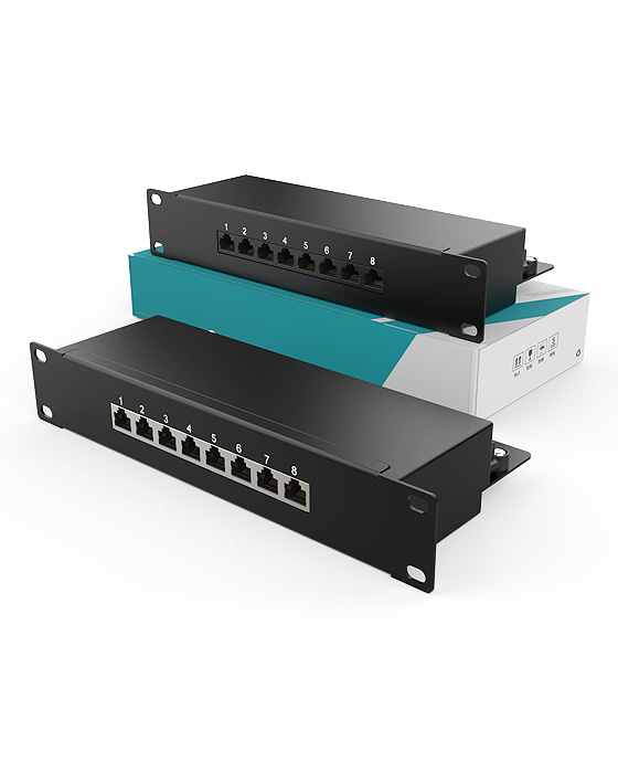 1U8口-防塵網(wǎng)絡(luò)配線架