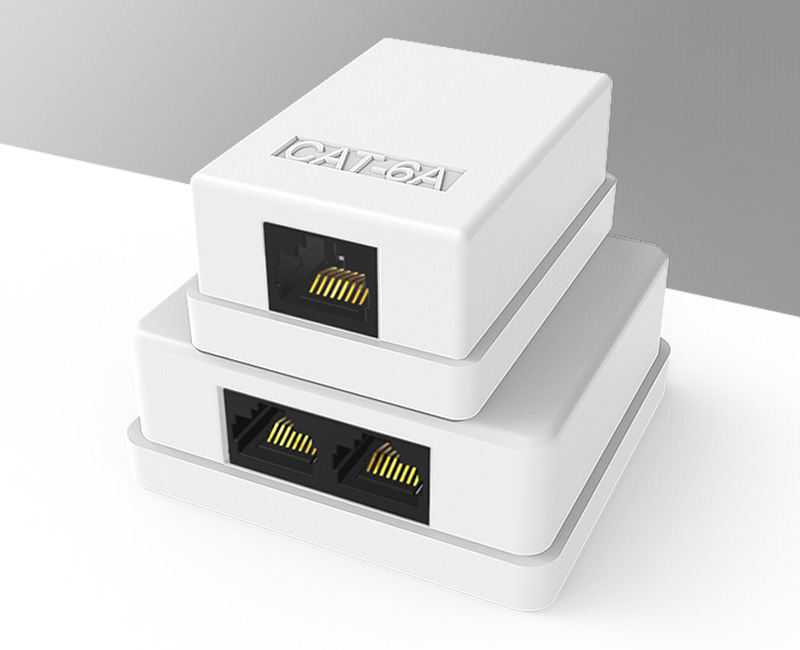 英曼單口/雙口-網絡桌盒，網絡接線盒，桌面式對接模塊Network Surface Box