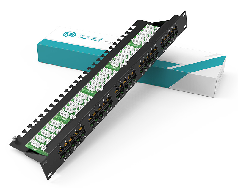 Enmane-1U 50 Ports Dustproof Telephone Patch Panel