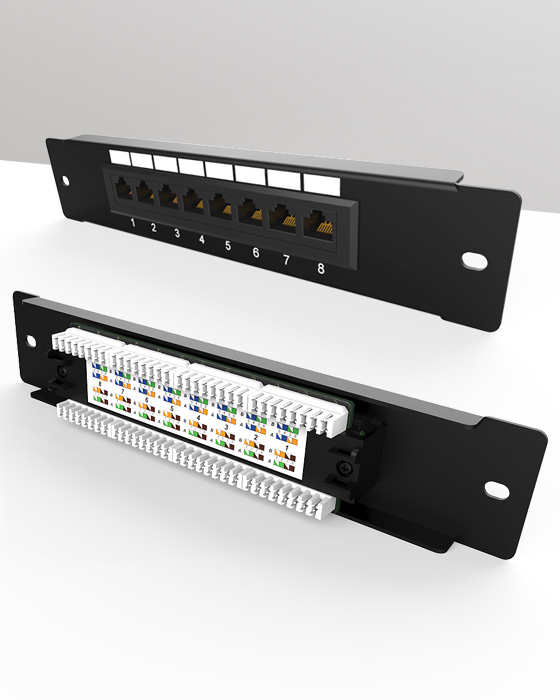 1U8口-弱電款網(wǎng)絡配線架