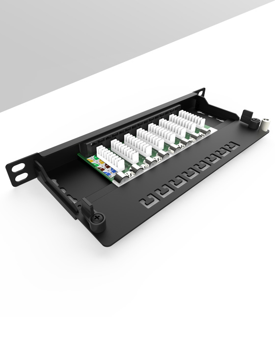 英曼0.5U8口-防塵網(wǎng)絡(luò)配線架