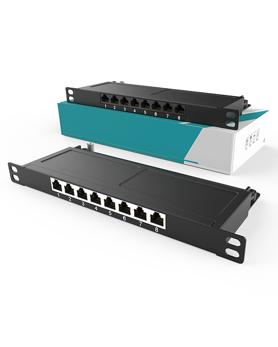 英曼0.5U8口-防塵網(wǎng)絡(luò)配線架