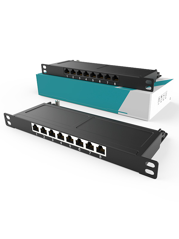 英曼0.5U8口-防塵網(wǎng)絡(luò)配線架