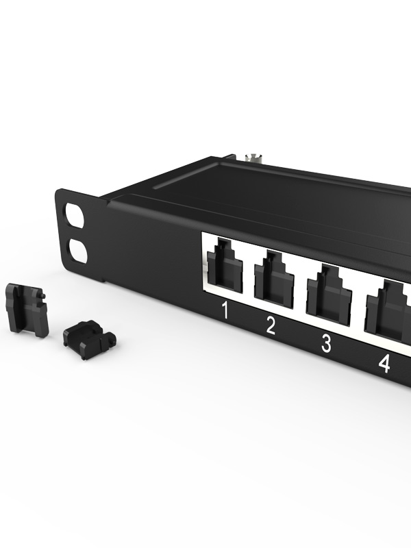 英曼0.5U8口-防塵網(wǎng)絡(luò)配線架