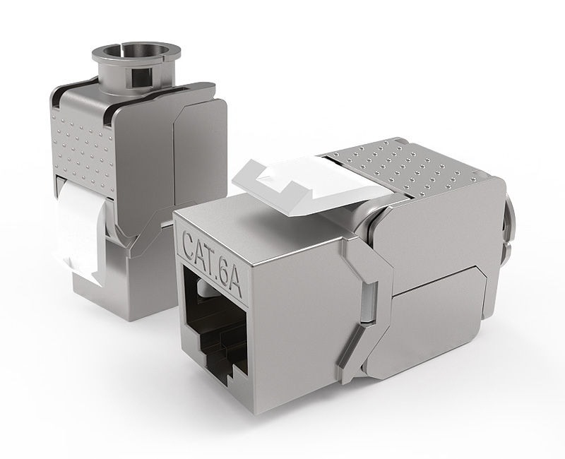 英曼鋅合金-屏蔽免打網絡模塊Keystone Jack