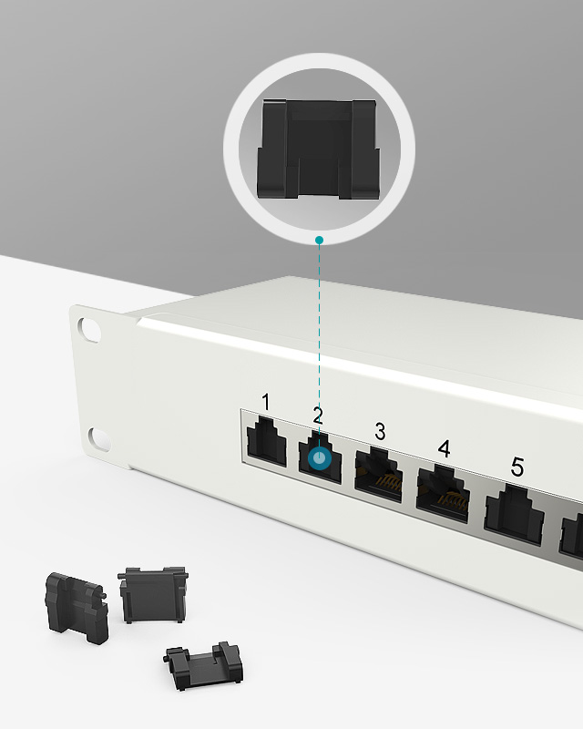 1U8口-防塵網(wǎng)絡(luò)配線架