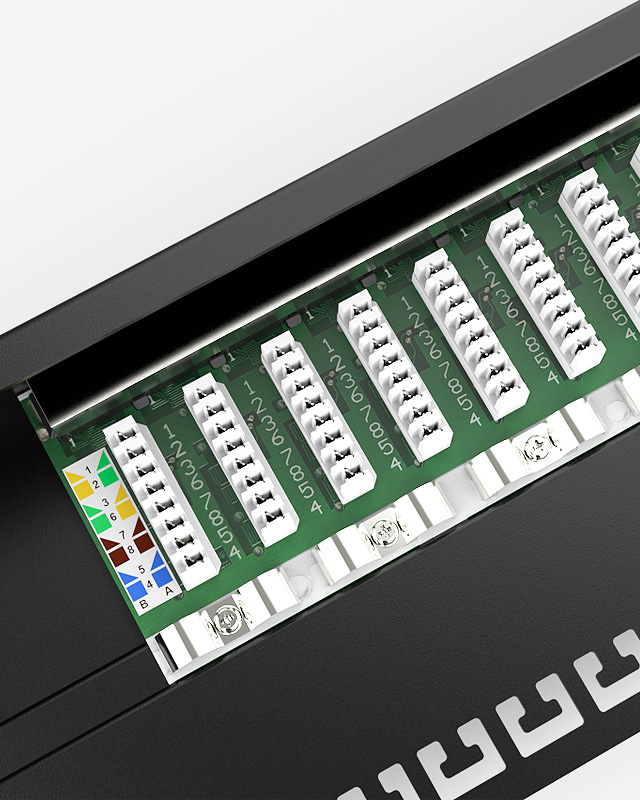 1U8口-防塵網(wǎng)絡(luò)配線架