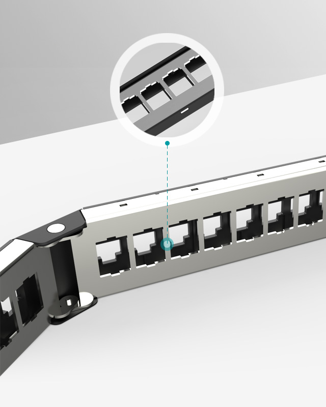 1U24口-屏蔽折彎空配架