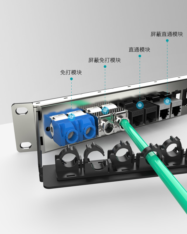 1U24口-屏蔽折彎空配架