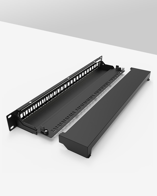 1U24口-屏蔽網(wǎng)絡(luò)空配架