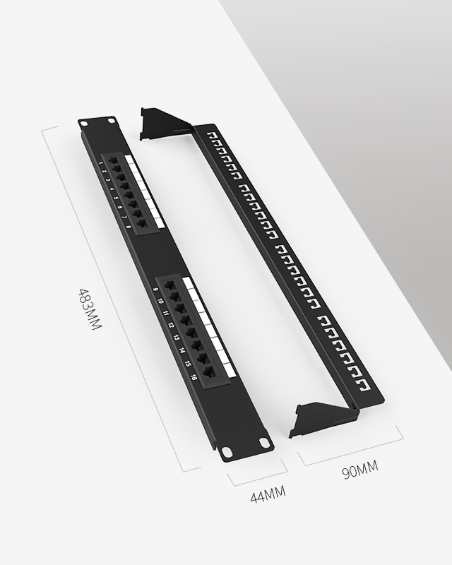 1U16口-防塵網(wǎng)絡(luò)配線架