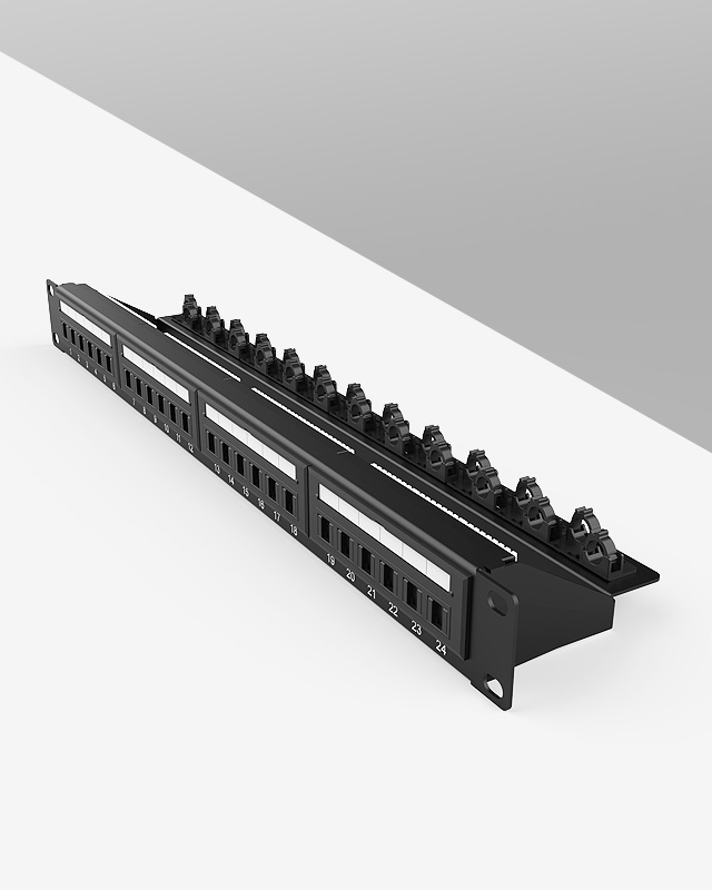 1U24口-防塵網絡配線架