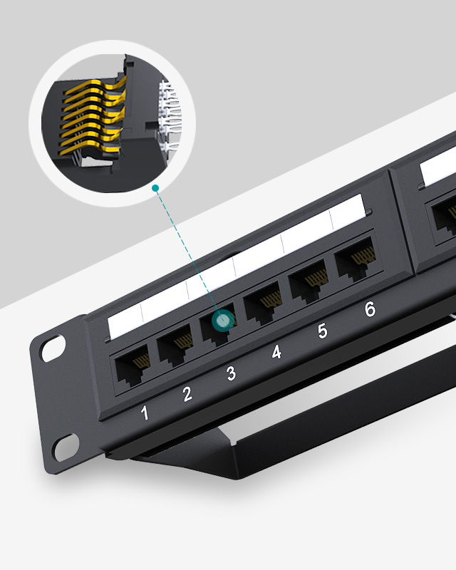 1U24口-防塵網絡配線架