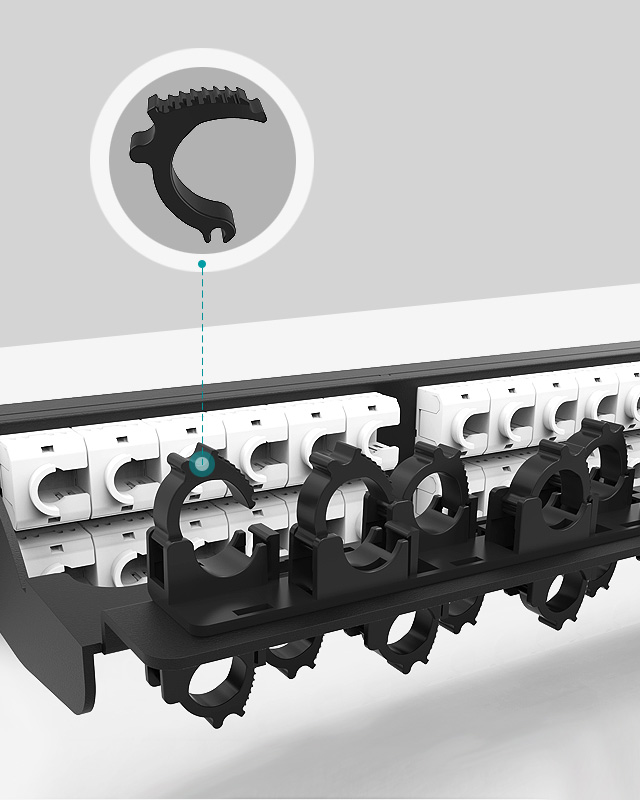 1U24口-防塵網絡配線架