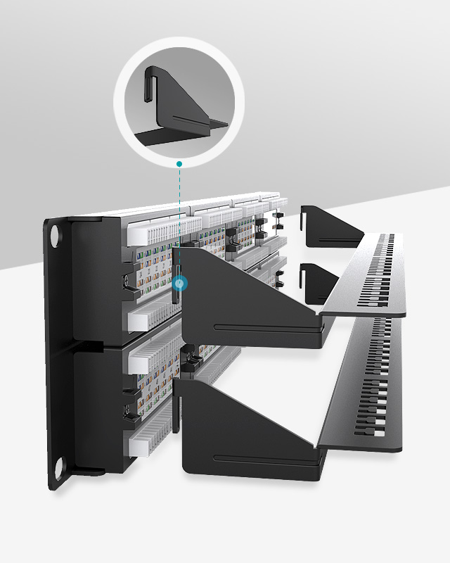 2U48口-防塵網(wǎng)絡(luò)配線架