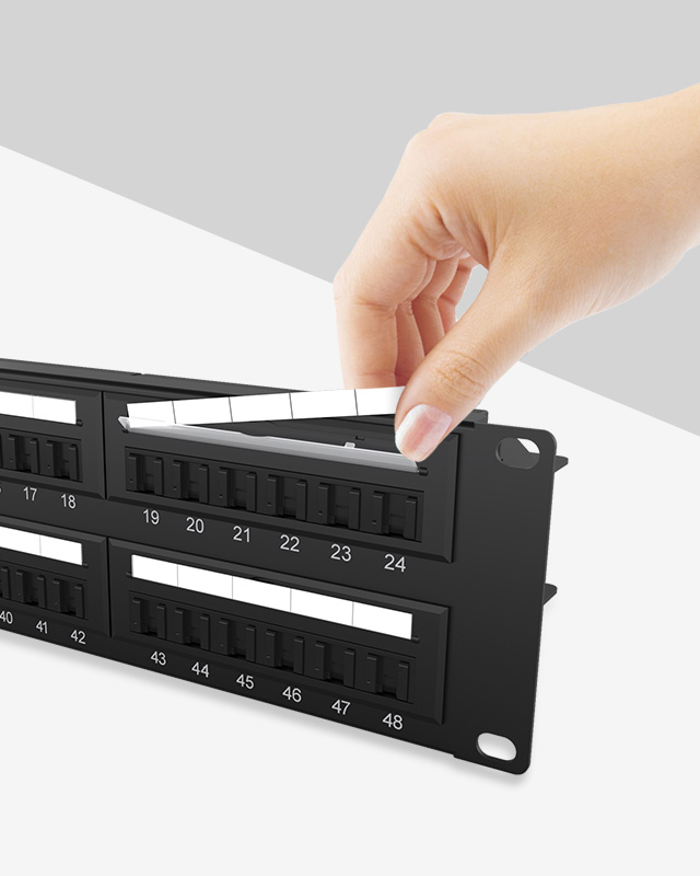 2U48口-防塵網(wǎng)絡(luò)配線架