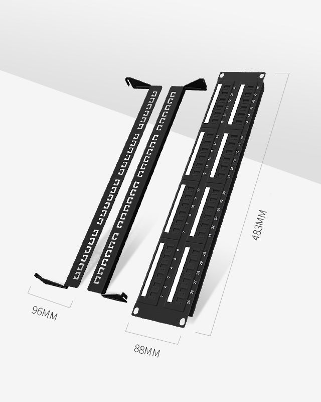 2U48口-防塵網(wǎng)絡(luò)配線架
